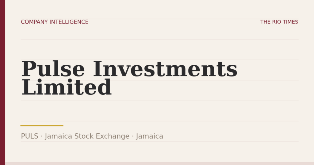 Pulse Investments Limited (PULS), listed on Jamaica Stock Exchange, Jamaica