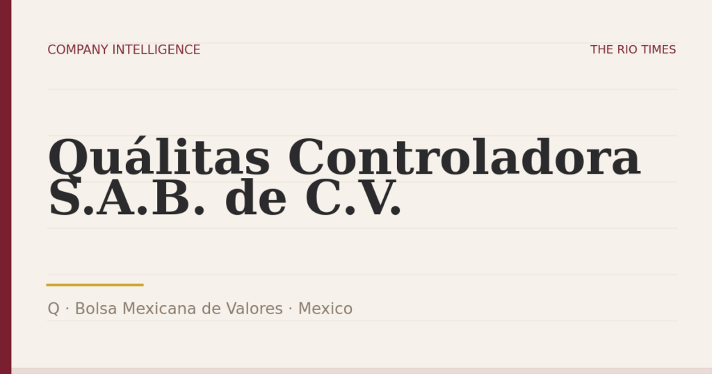 Quálitas Controladora S.A.B. de C.V. (Q), listed on Bolsa Mexicana de Valores, Mexico