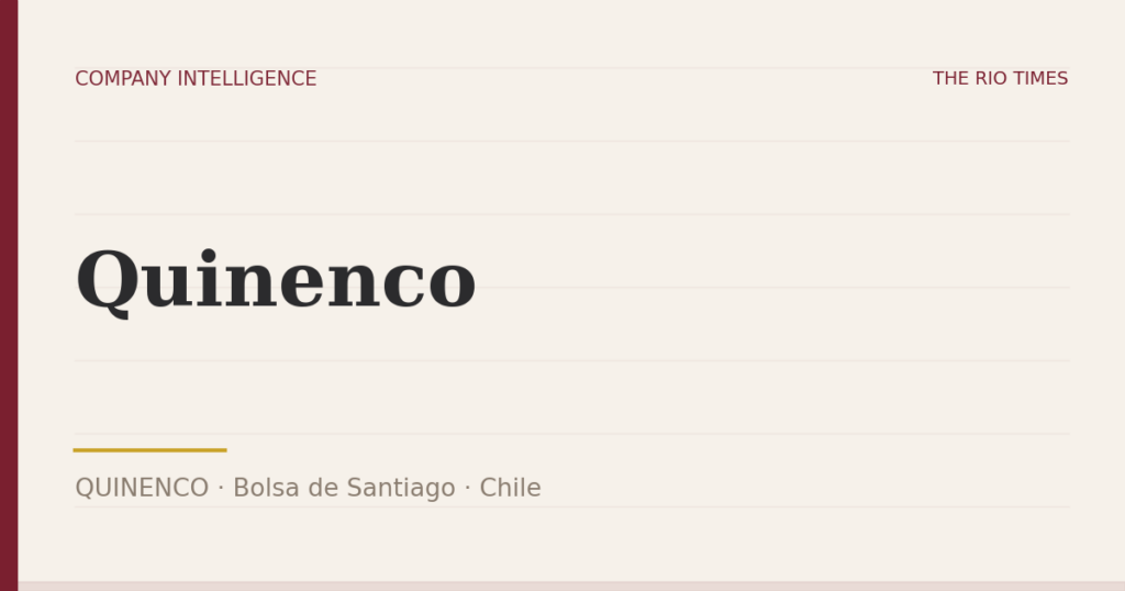 Quinenco (QUINENCO), listed on Bolsa de Santiago, Chile
