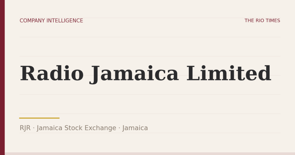Radio Jamaica Limited (RJR), listed on Jamaica Stock Exchange, Jamaica