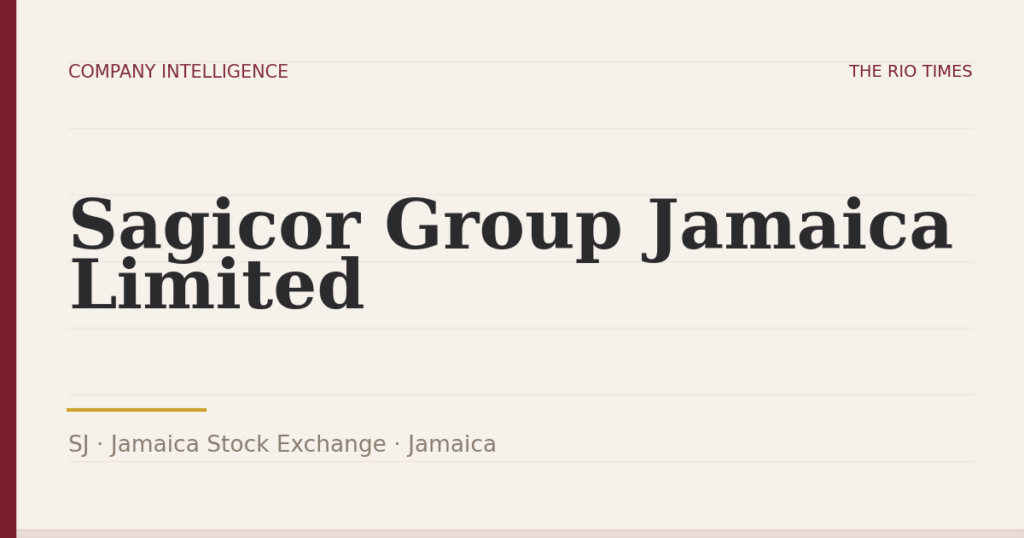Sagicor Group Jamaica Limited (SJ), listed on Jamaica Stock Exchange, Jamaica