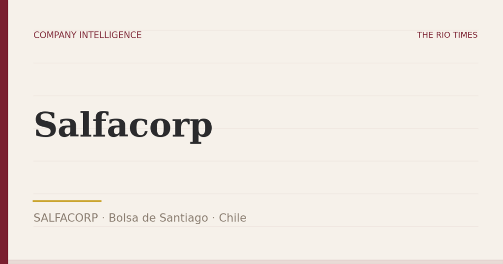 Salfacorp (SALFACORP), listed on Bolsa de Santiago, Chile