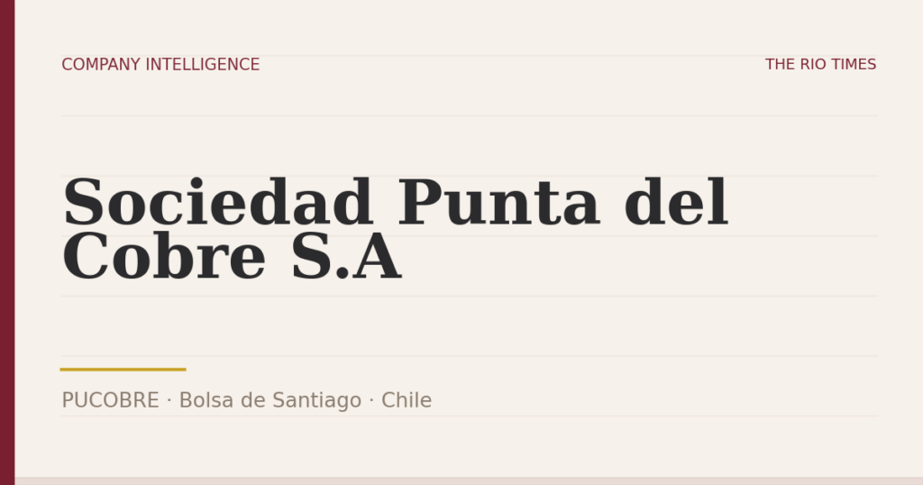 Sociedad Punta del Cobre S.A (PUCOBRE), listed on Bolsa de Santiago, Chile