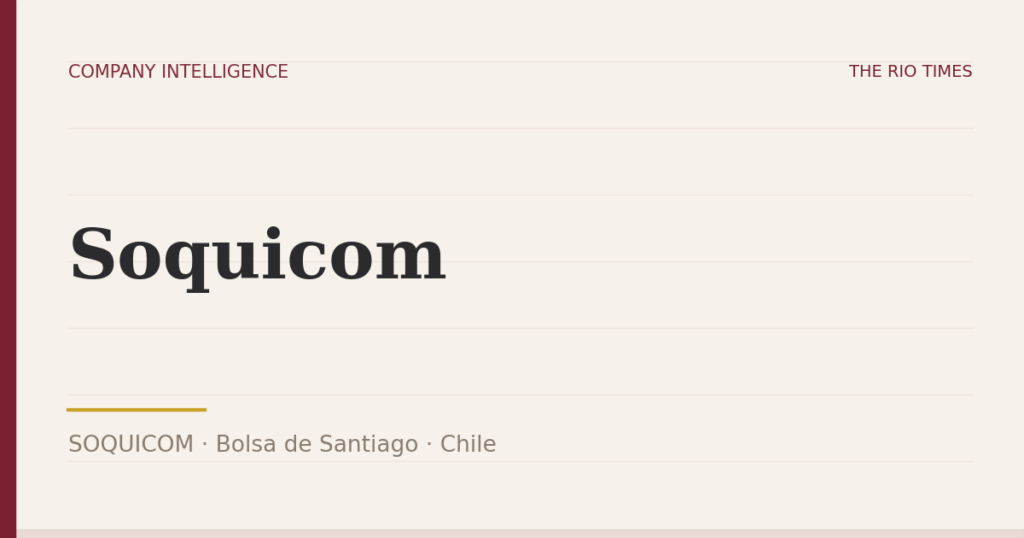 Soquicom (SOQUICOM), listed on Bolsa de Santiago, Chile