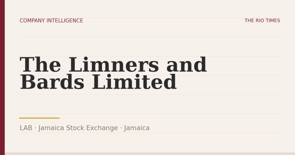 The Limners and Bards Limited (LAB), listed on Jamaica Stock Exchange, Jamaica