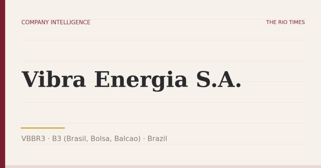 Vibra Energia S.A. (VBBR3), listed on B3 (Brasil, Bolsa, Balcao), Brazil