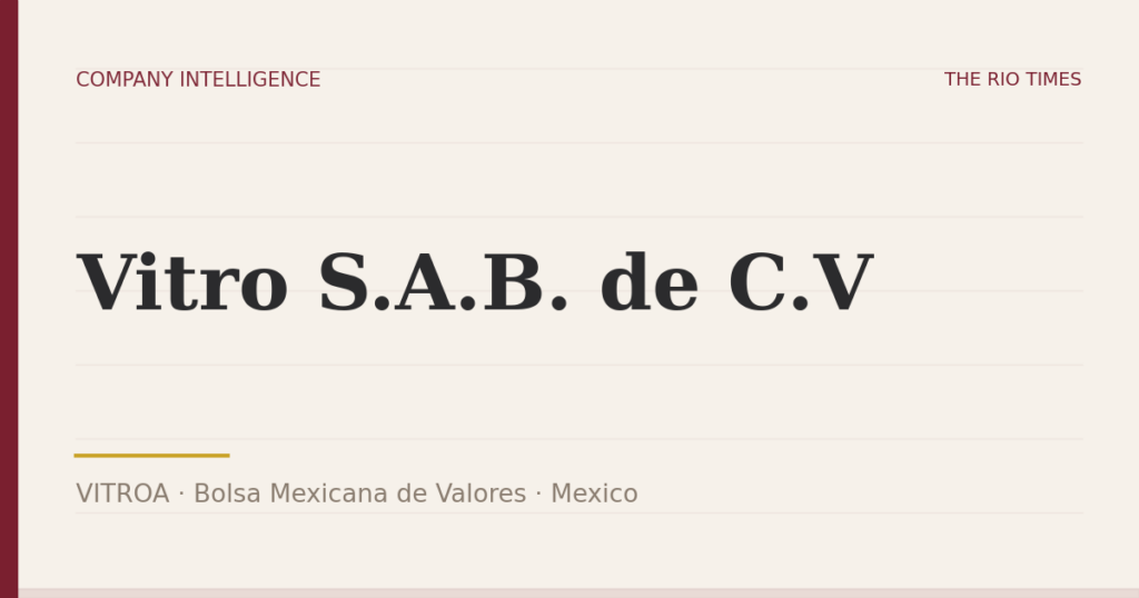 Vitro S.A.B. de C.V (VITROA), listed on Bolsa Mexicana de Valores, Mexico