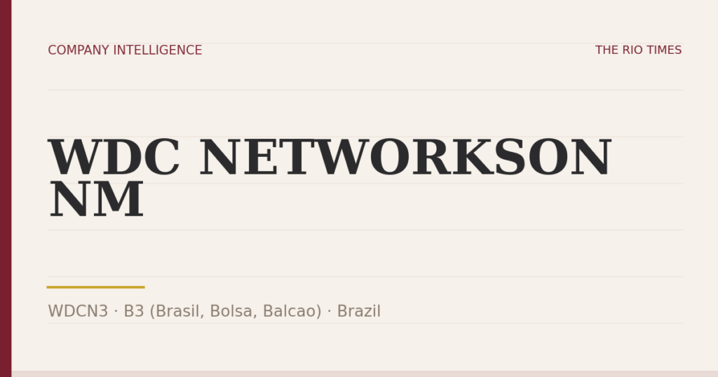WDC NETWORKSON NM (WDCN3), listed on B3 (Brasil, Bolsa, Balcao), Brazil