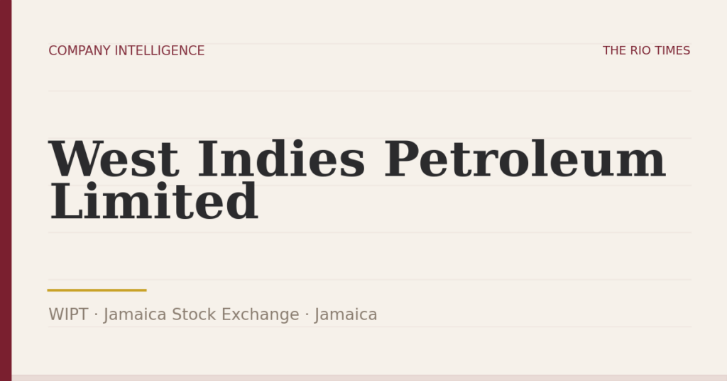 West Indies Petroleum Limited (WIPT), listed on Jamaica Stock Exchange, Jamaica