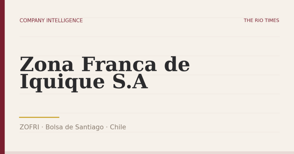 Zona Franca de Iquique S.A (ZOFRI), listed on Bolsa de Santiago, Chile