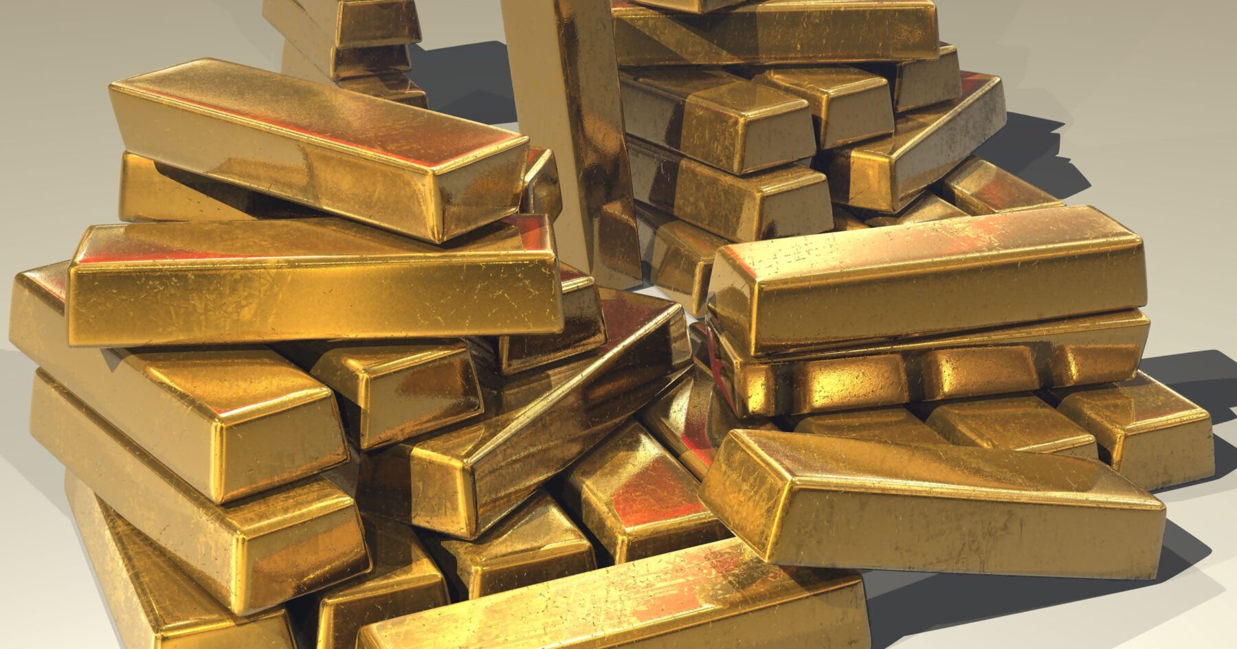 Gold bars, illustrating Ecuador gold exports