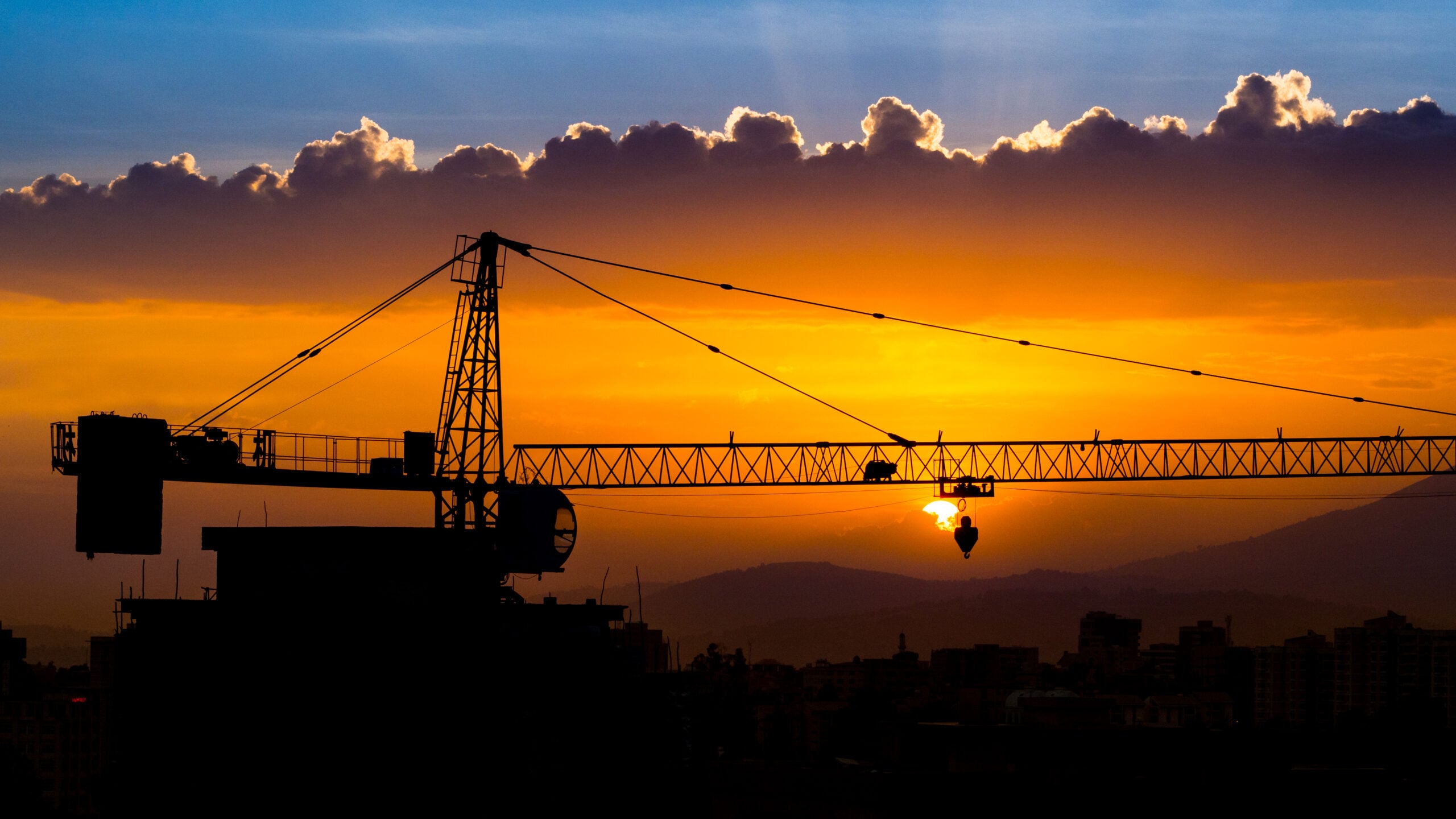 Ethiopia economy — construction cranes over a rising Addis Ababa skyline