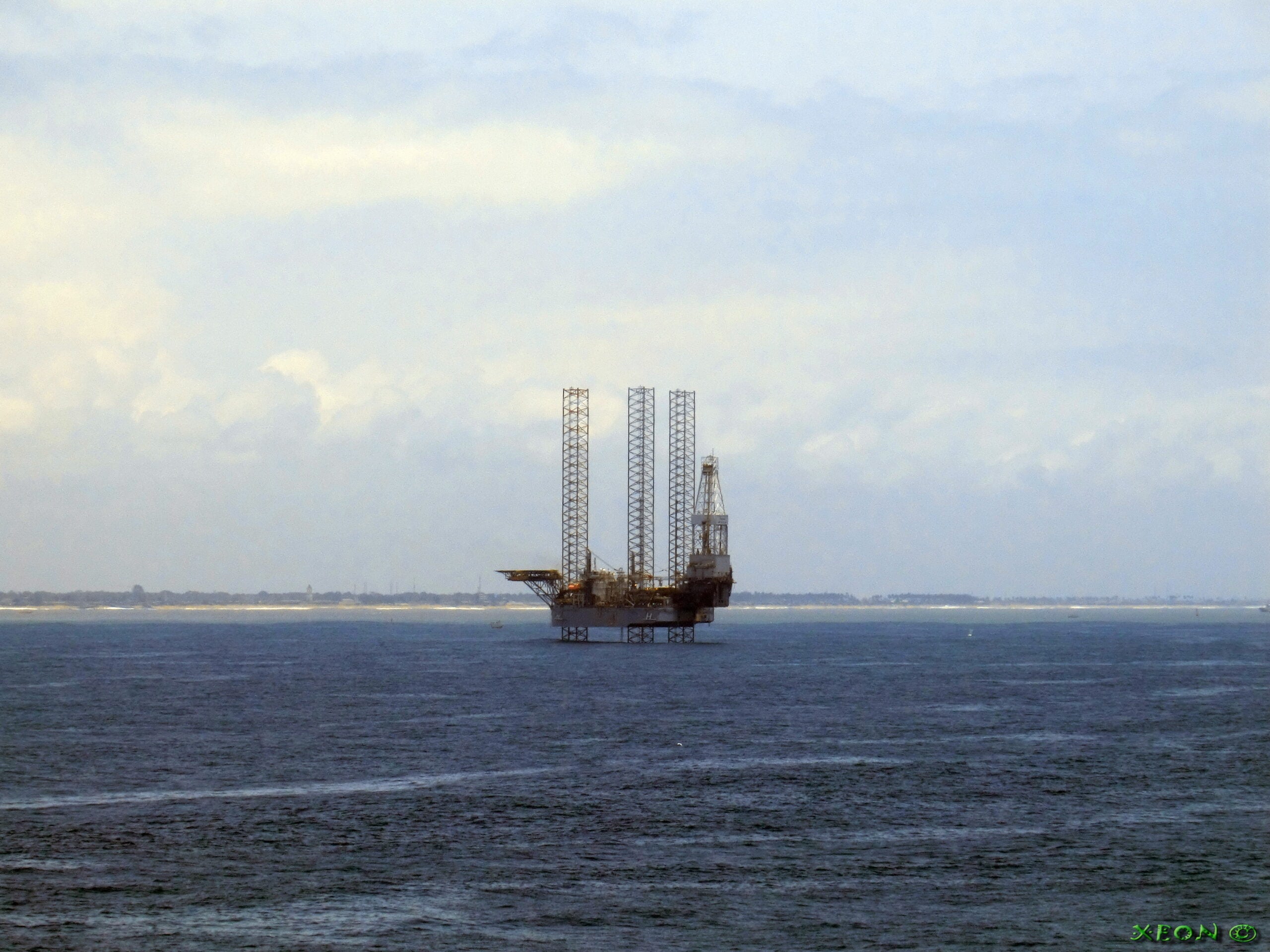 Nigeria oil production — an offshore oil rig