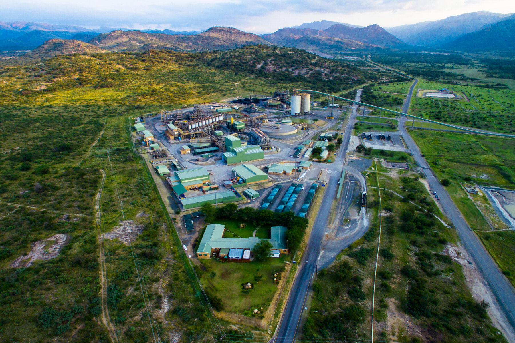 South African platinum output at a Bushveld platinum mine