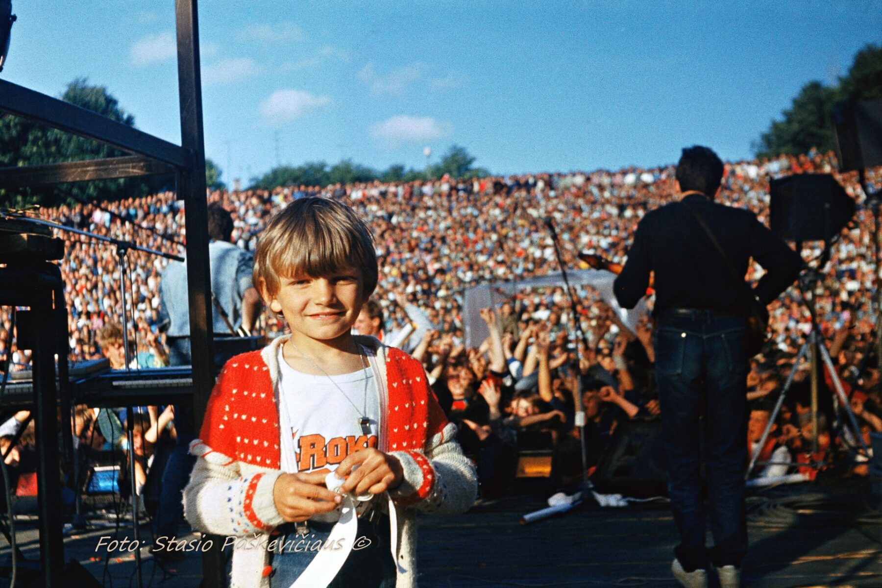 Live rock concert crowd