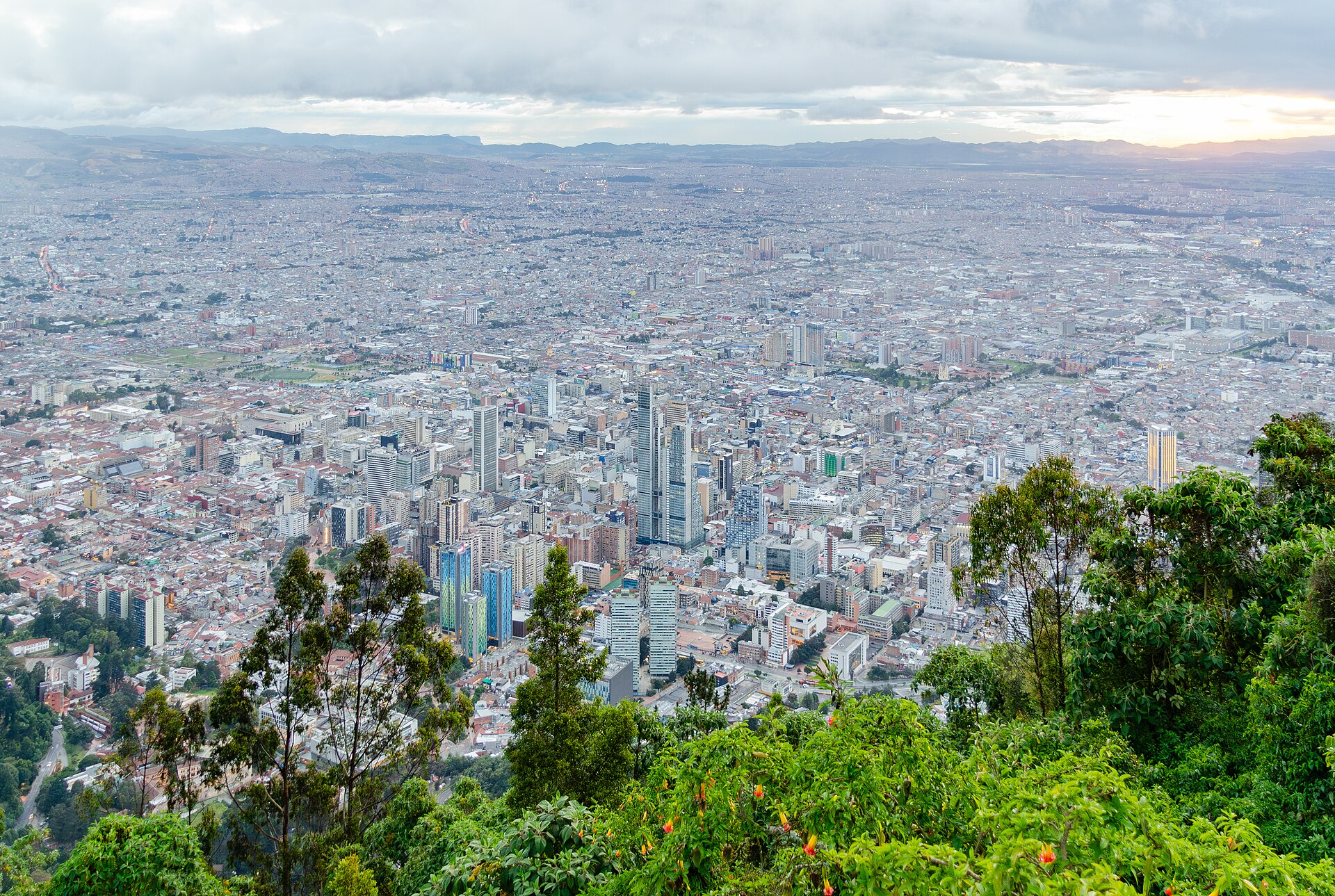 Monserrate hill above Bogota, Colombia