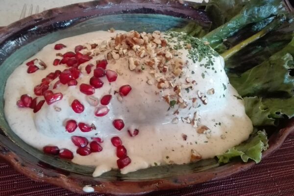 Chile en nogada, a traditional dish from Puebla, Mexico