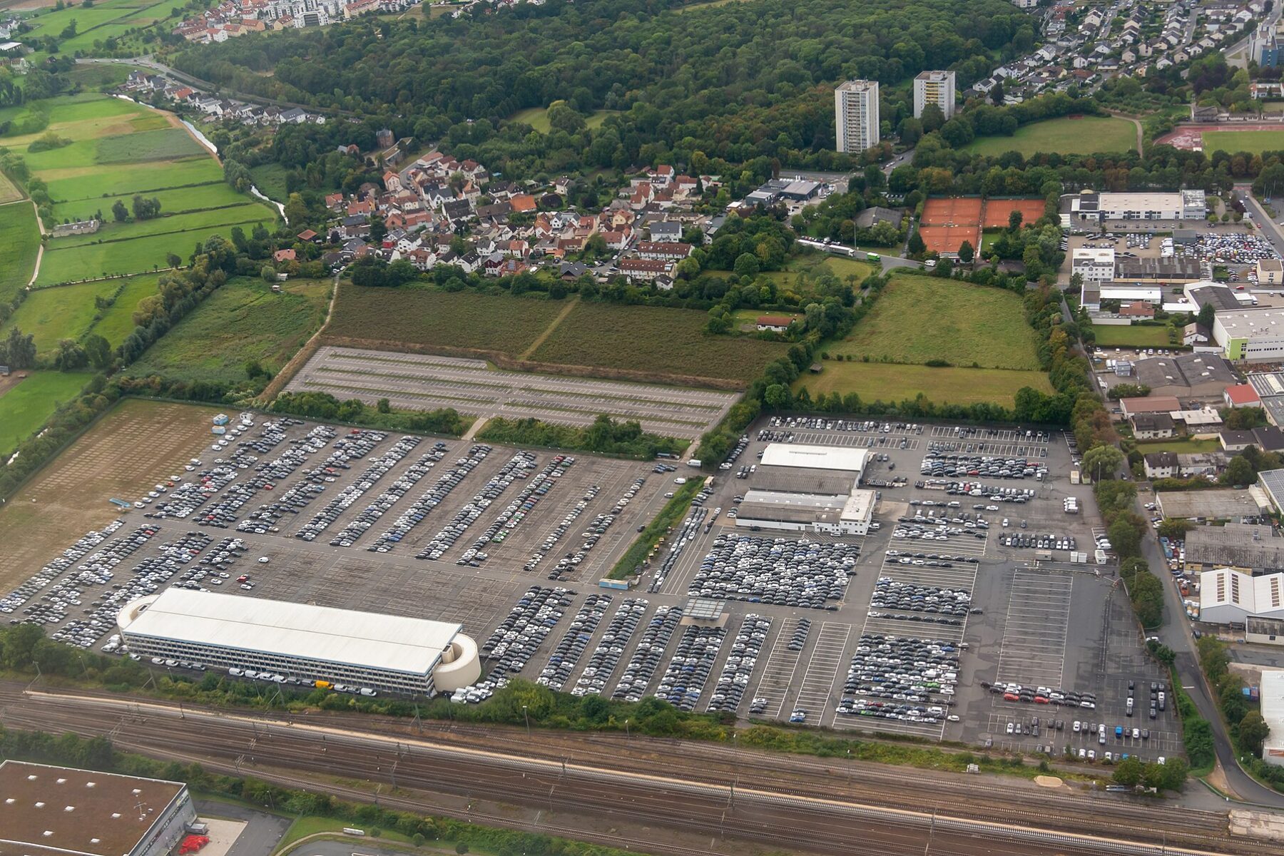 cars parking lot