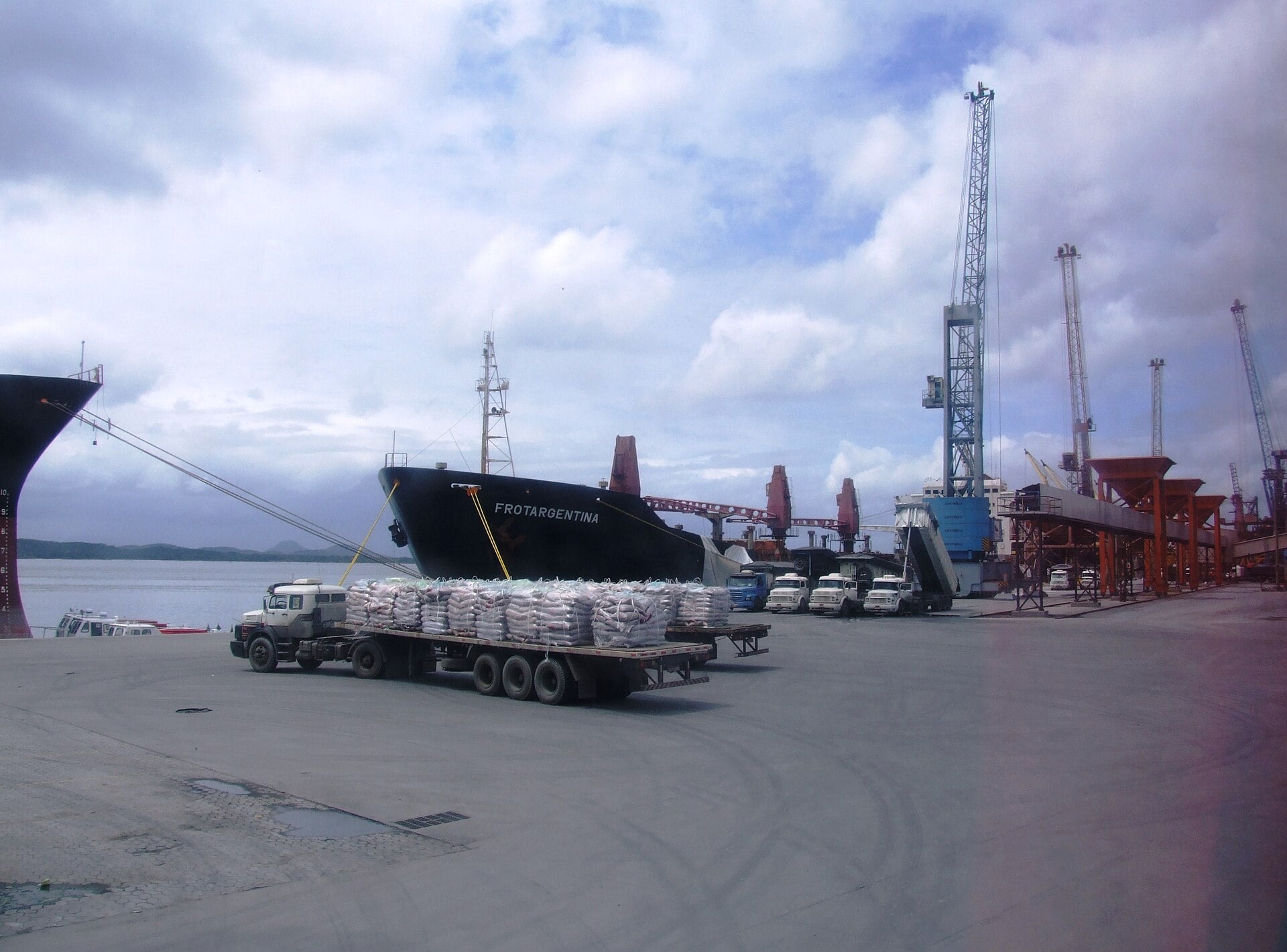 Container operations at the Port of Paranagua in southern Brazil