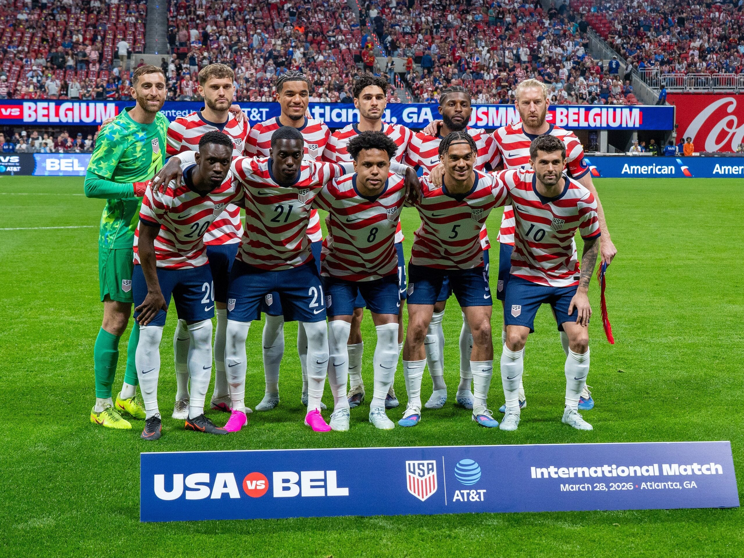 World Cup 2026 USA line up before facing Belgium in Seattle