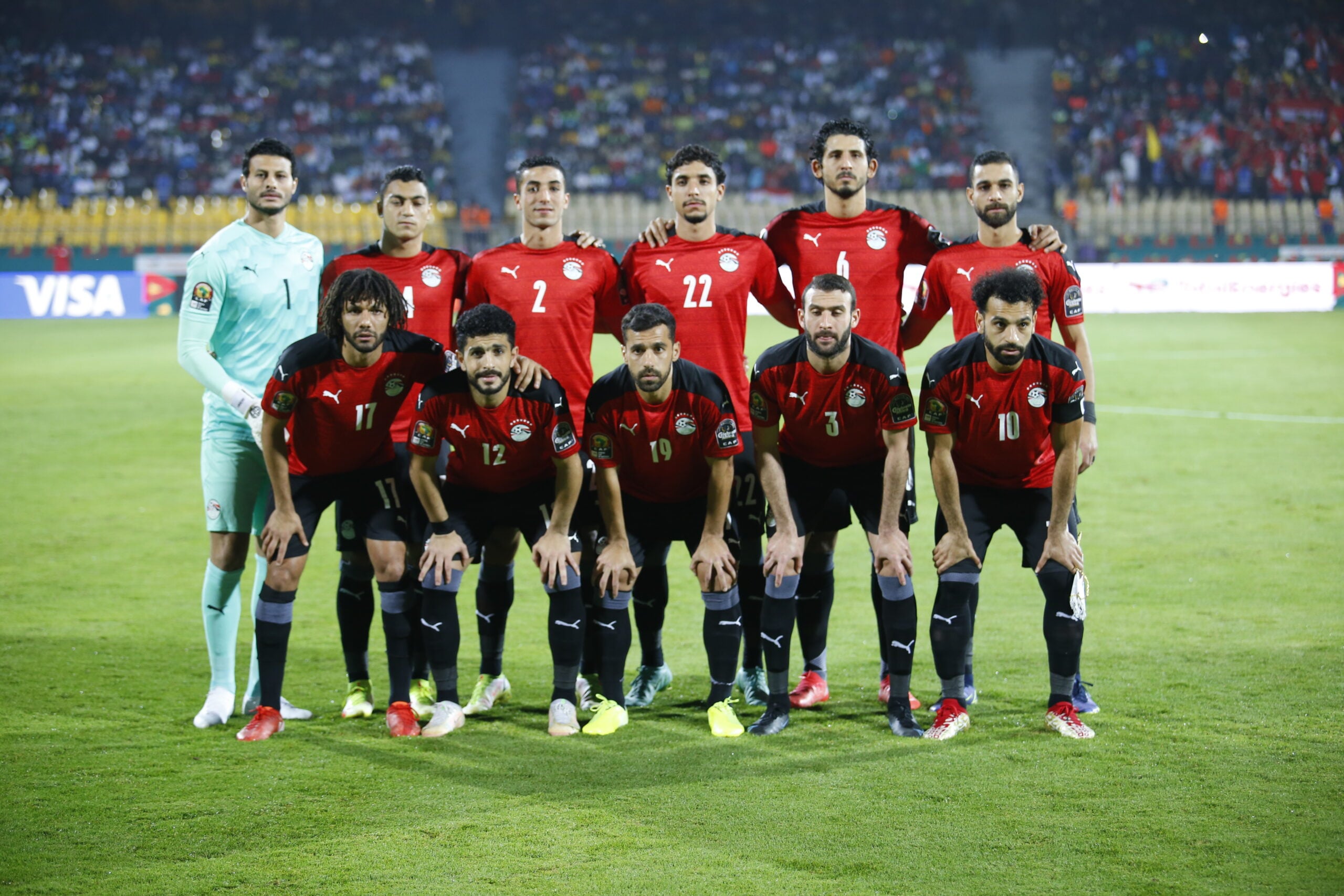 World Cup 2026 Egypt national team lined up before kickoff