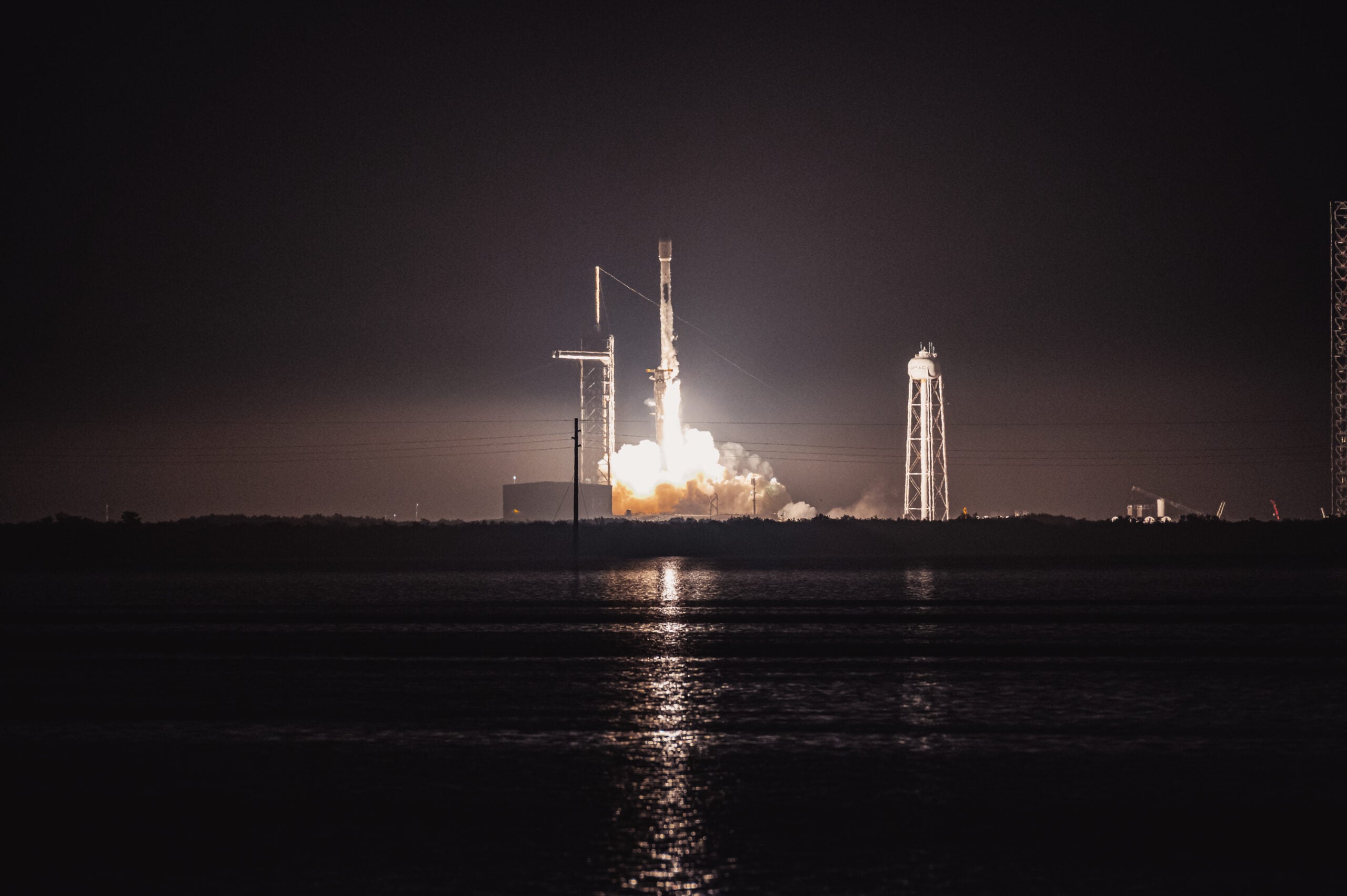 Starlink direct-to-cell — a SpaceX Falcon 9 launching Starlink satellites