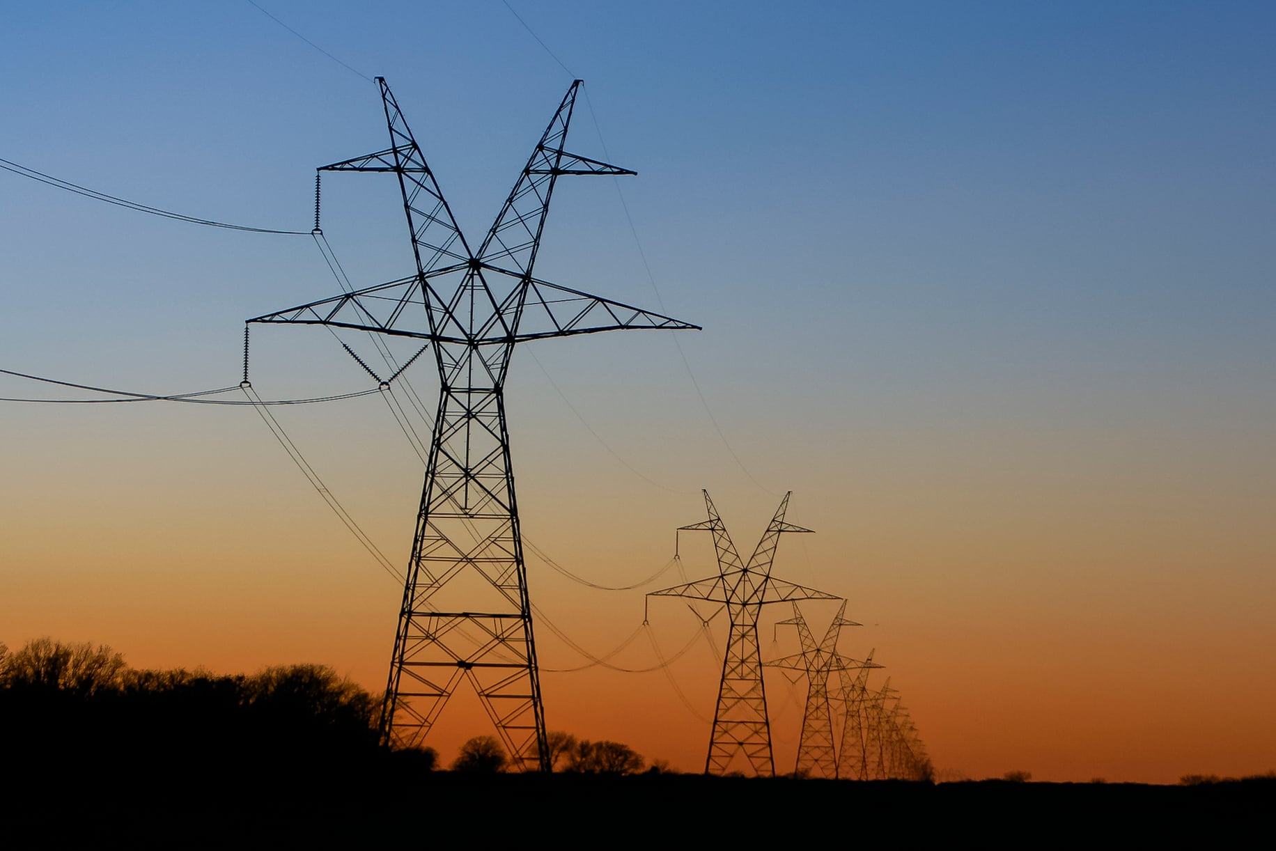 Electricity transmission towers