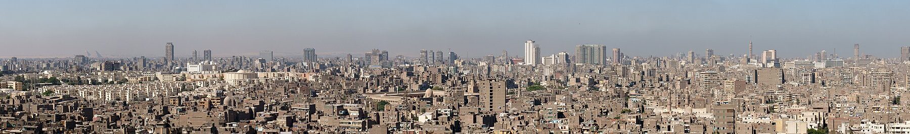 The sprawling skyline of Cairo, Egypt, where more than 90 per cent of the population lives along the Nile Valley on just 5 per cent of the country's land.