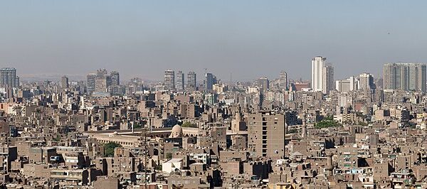 The sprawling skyline of Cairo, Egypt, where more than 90 per cent of the population lives along the Nile Valley on just 5 per cent of the country's land.