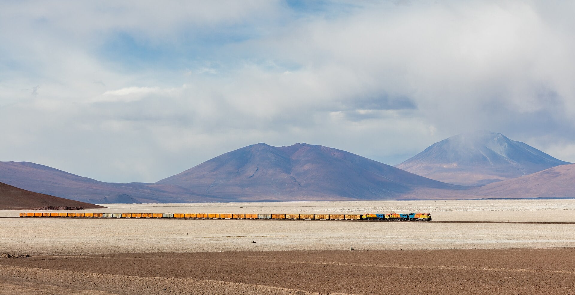 A freight train on Angola's Lobito Corridor, the Atlantic export route for Central African copper and cobalt.