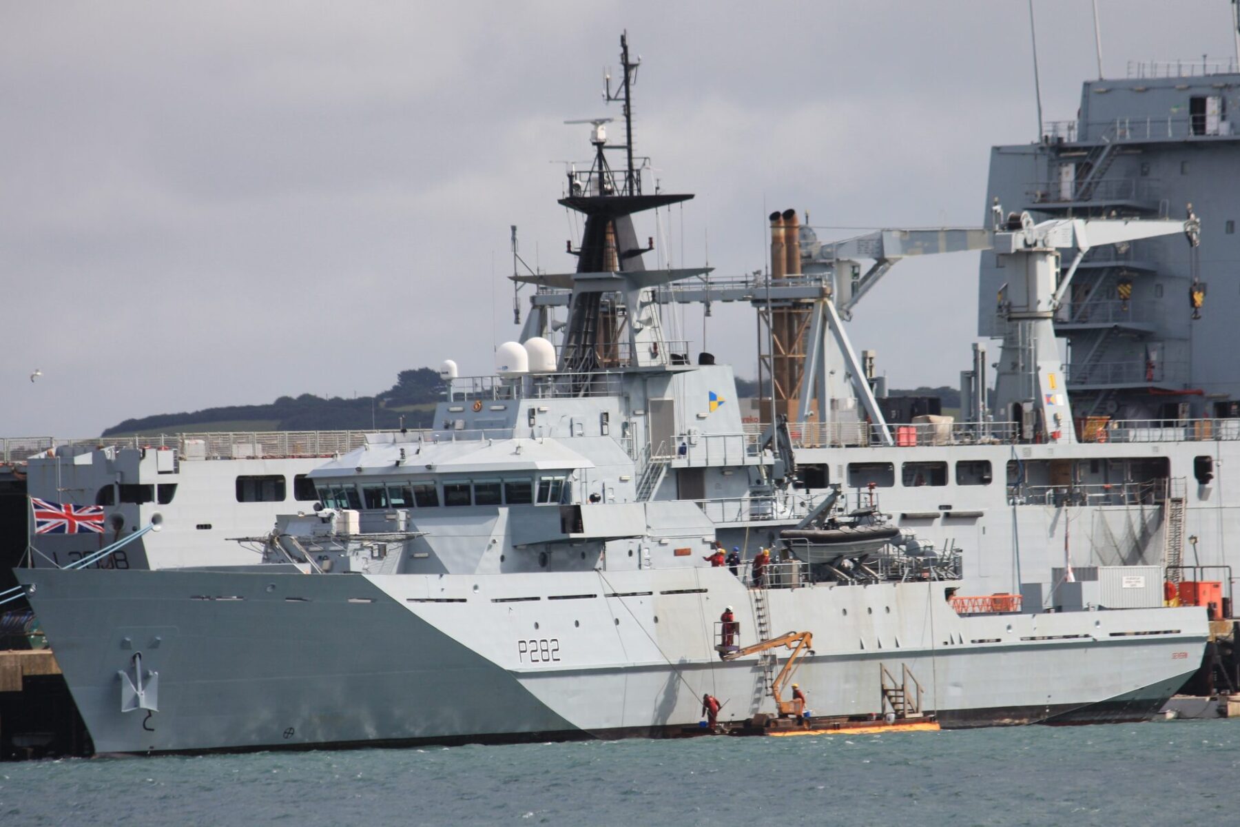 A Royal Navy River-class offshore patrol vessel