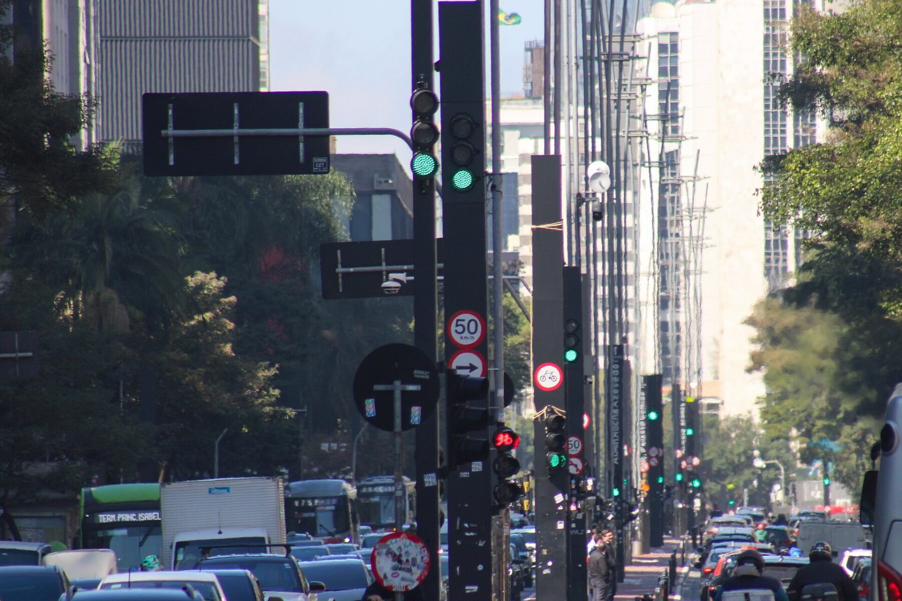 Traffic on Avenida Paulista in Sao Paulo, Movida profit