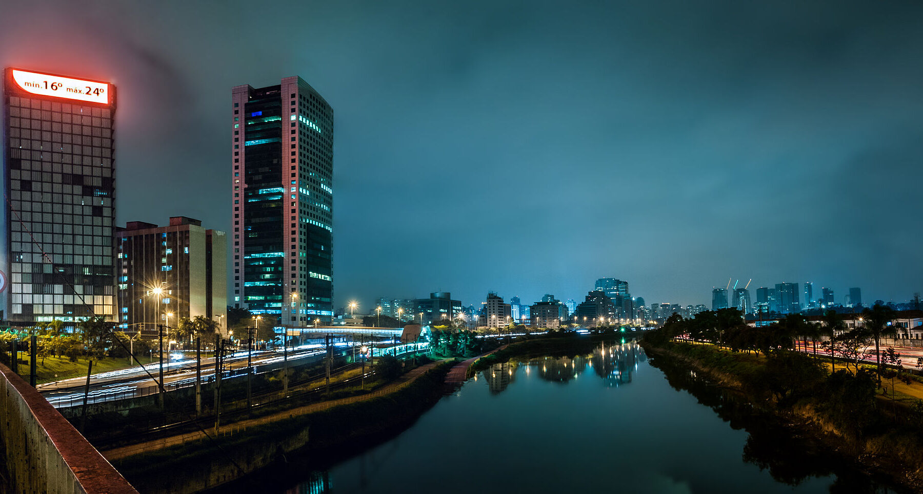 Sao Paulo financial district skyline