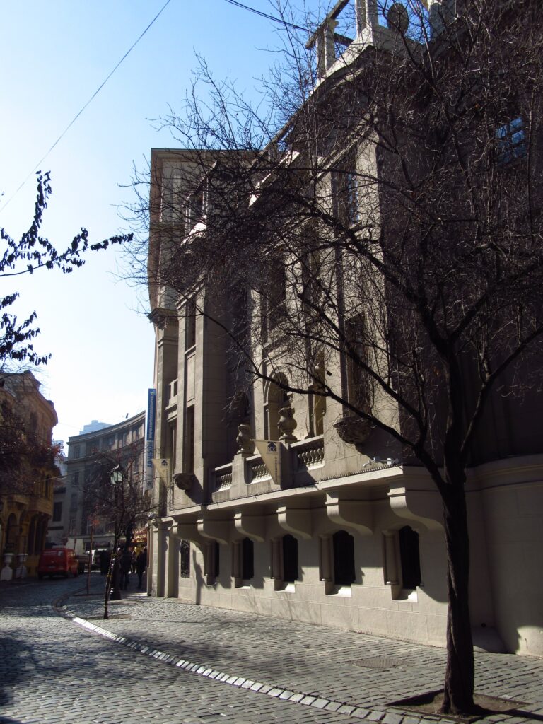 Calle Londres with neoclassical facades in Santiago de Chile