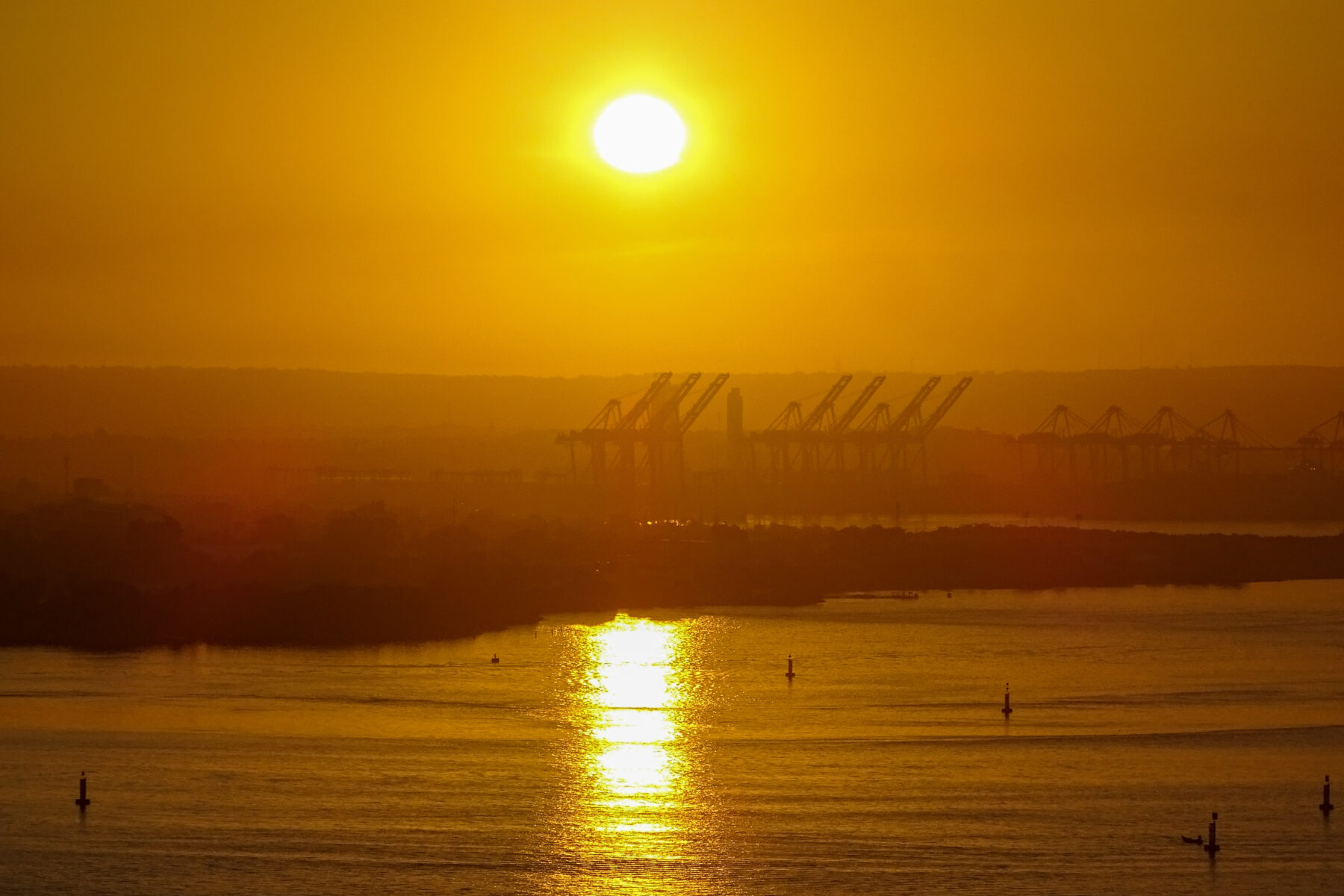 The commercial port of Cartagena, Colombia