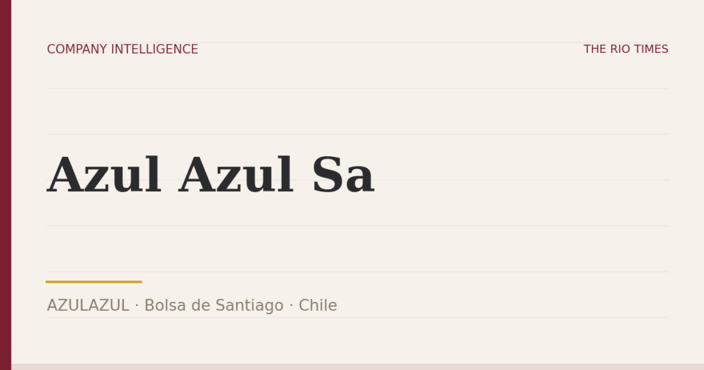 Azul Azul Sa (AZULAZUL), listed on Bolsa de Santiago, Chile