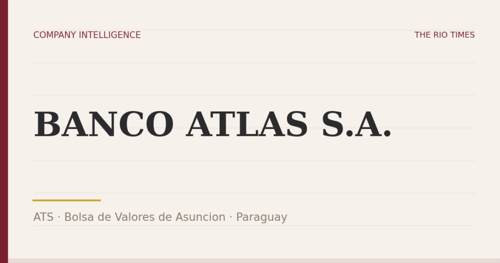 BANCO ATLAS S.A. (ATS), listed on Bolsa de Valores de Asuncion, Paraguay