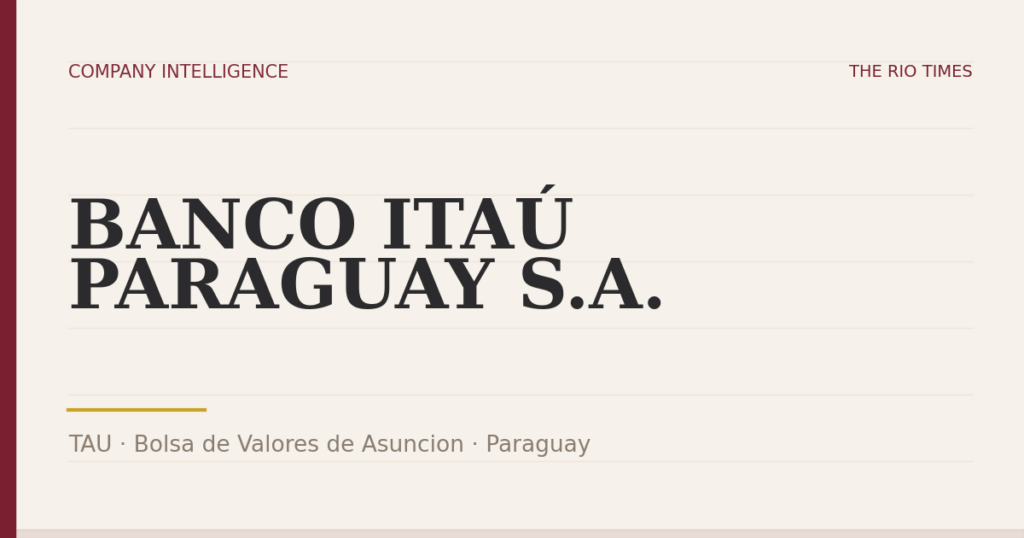 BANCO ITAÚ PARAGUAY S.A. (TAU), listed on Bolsa de Valores de Asuncion, Paraguay