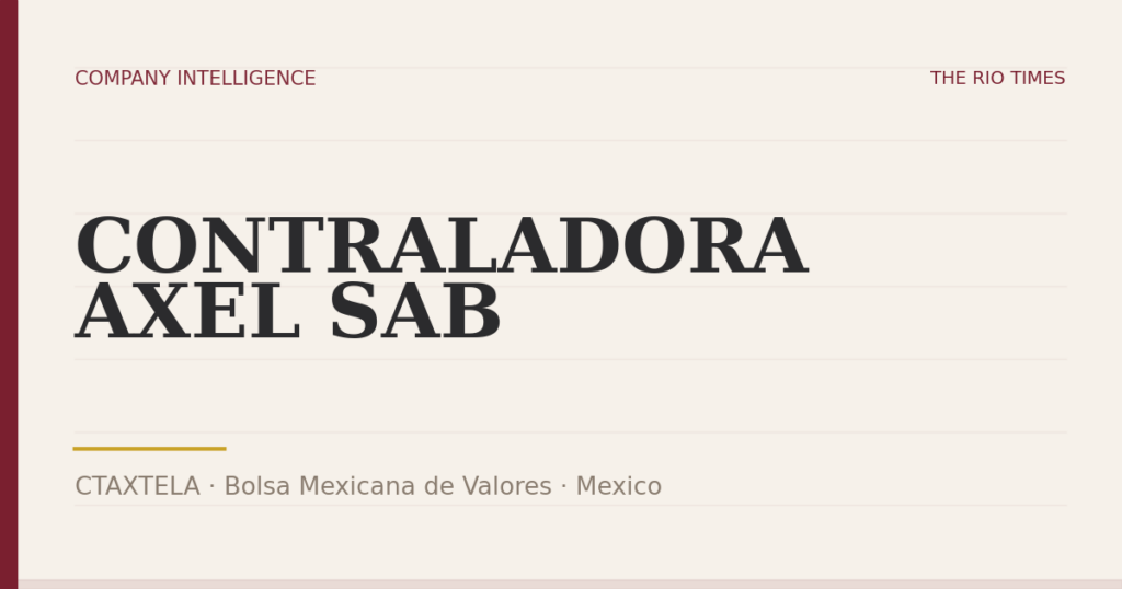 CONTRALADORA AXEL SAB (CTAXTELA), listed on Bolsa Mexicana de Valores, Mexico