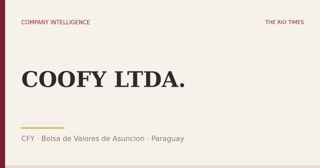 COOFY LTDA. (CFY), listed on Bolsa de Valores de Asuncion, Paraguay
