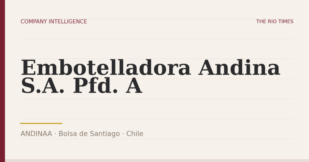 Embotelladora Andina S.A. Pfd. A (ANDINAA), listed on Bolsa de Santiago, Chile