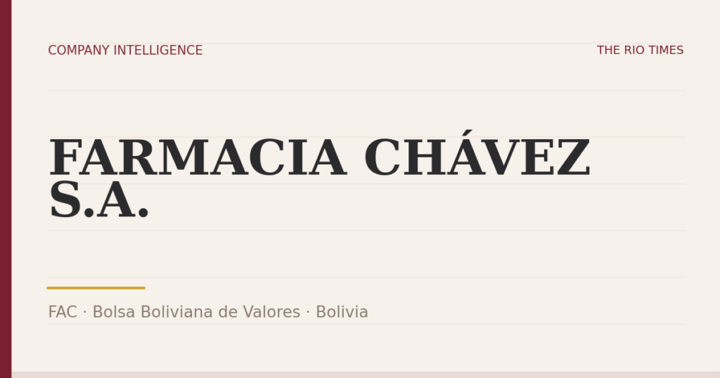 FARMACIA CHÁVEZ S.A. (FAC), listed on Bolsa Boliviana de Valores, Bolivia