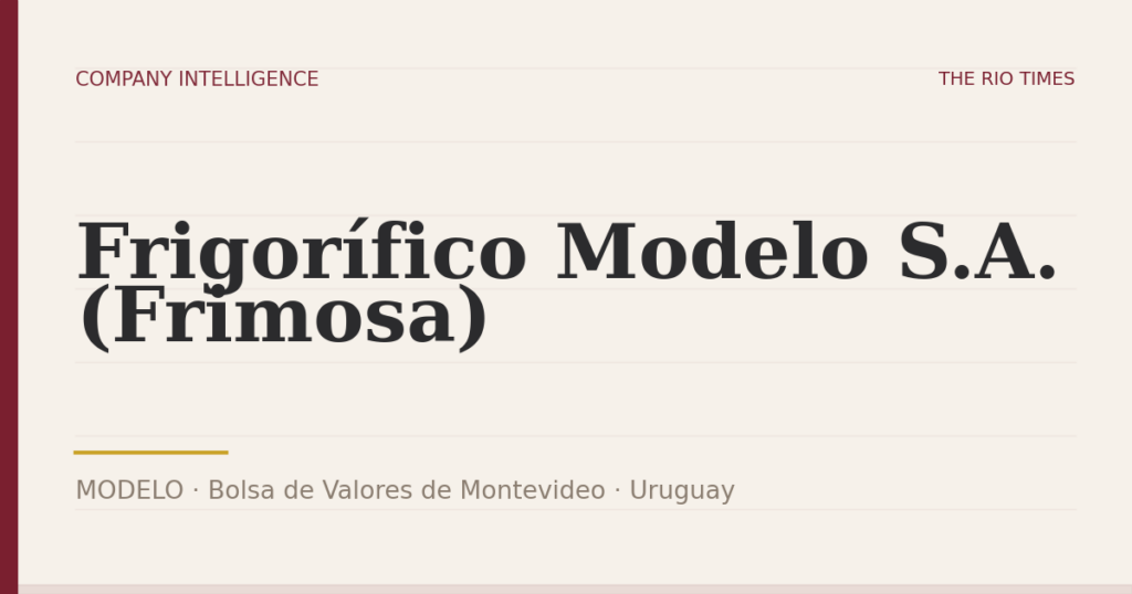 Frigorífico Modelo S.A. (Frimosa) (MODELO), listed on Bolsa de Valores de Montevideo, Uruguay