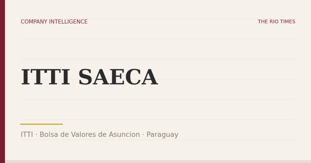 ITTI SAECA (ITTI), listed on Bolsa de Valores de Asuncion, Paraguay