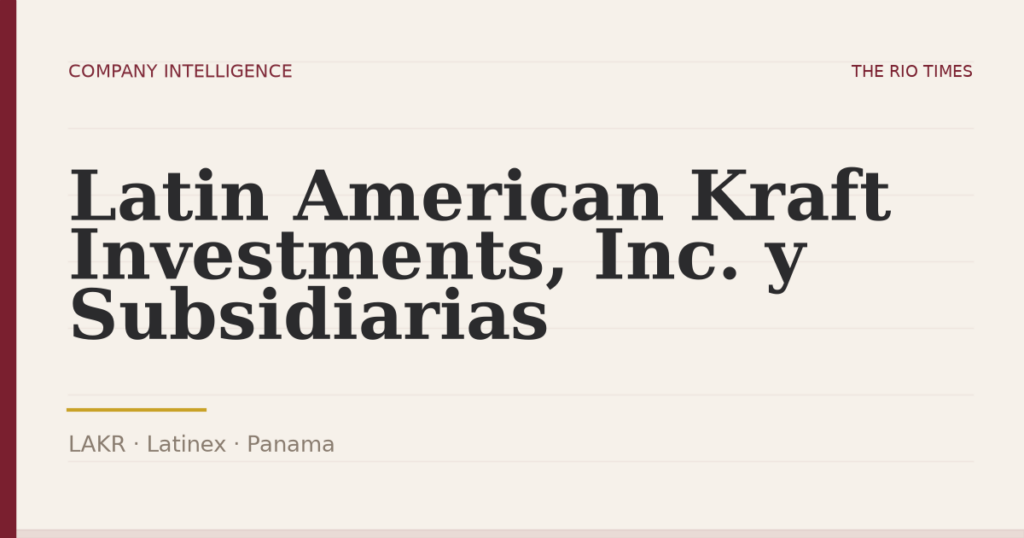 A news article title about Latin American Kraft Investments