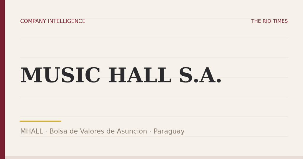 MUSIC HALL S.A. (MHALL), listed on Bolsa de Valores de Asuncion, Paraguay