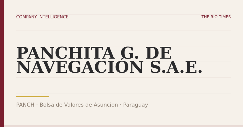 PANCHITA G. DE NAVEGACIÓN S.A.E. (PANCH), listed on Bolsa de Valores de Asuncion, Paraguay