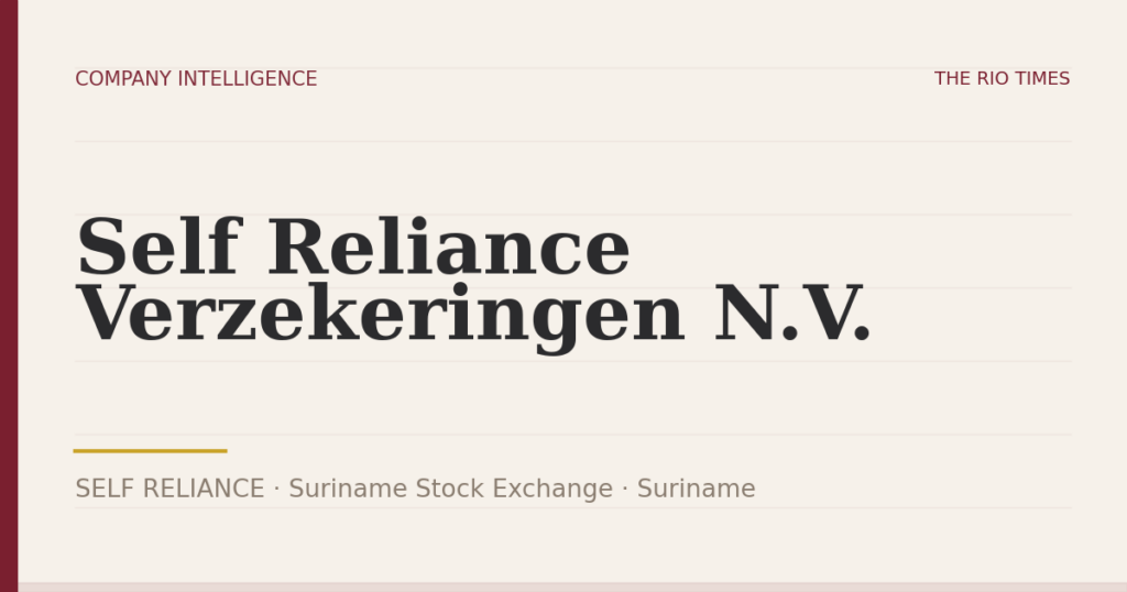 Self Reliance Verzekeringen N.V. (SELF RELIANCE), listed on Suriname Stock Exchange, Suriname