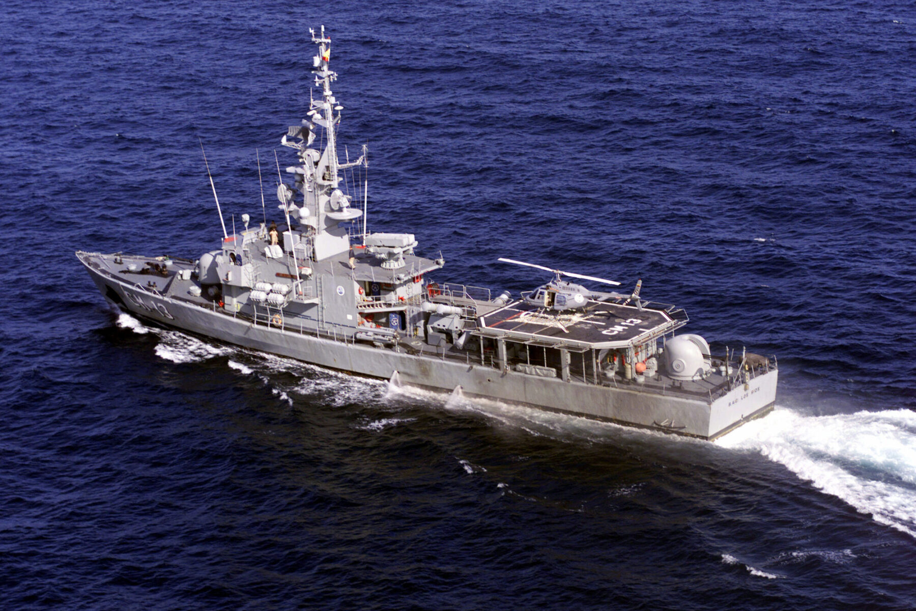 An Ecuadorian navy vessel at sea