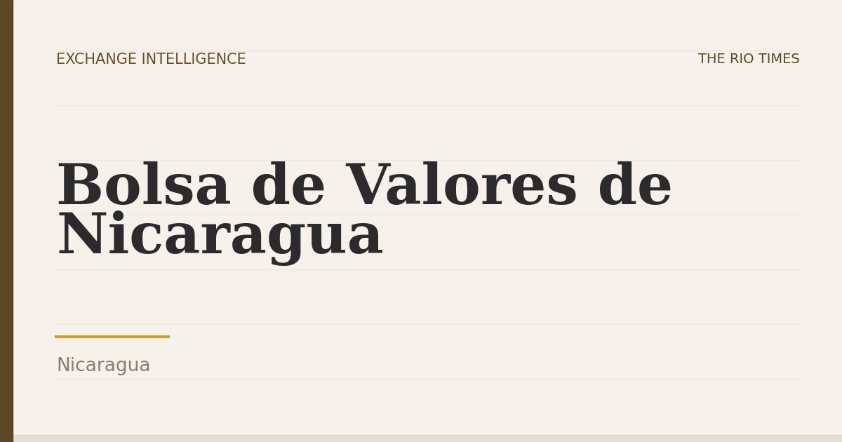 Bolsa de Valores de Nicaragua, Nicaragua
